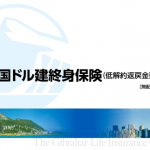 外貨建終身保険ランキング1位　ジブラルタ生命　米国ドル建終身保険(低解約返戻金型)